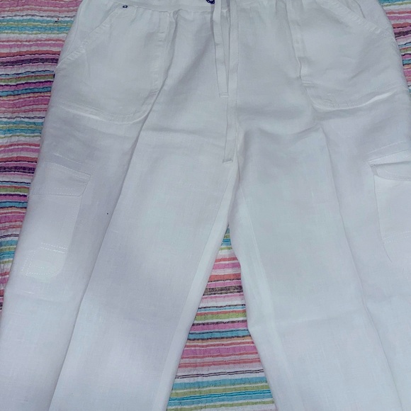 I.N.C sz 10 white linen pants - Picture 4 of 10